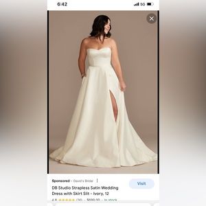 Ivory DB studio wedding dress from David’s Bridal